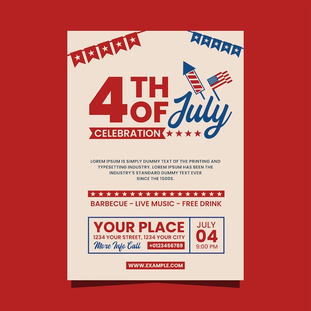 independence day celebration flyer