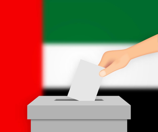 Sfondo del banner elettorale degli emirati arabi uniti modello per il tuo design