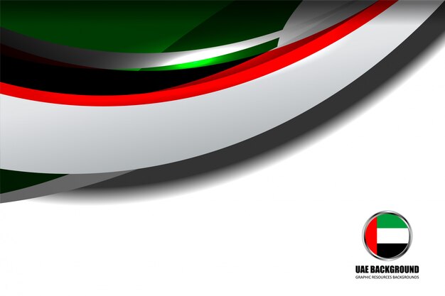 Vector united arab emirates flag concept background