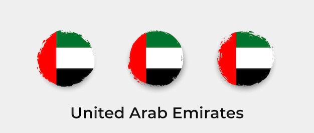 United Arab Emirates flag grunge bubbles icon vector illustration