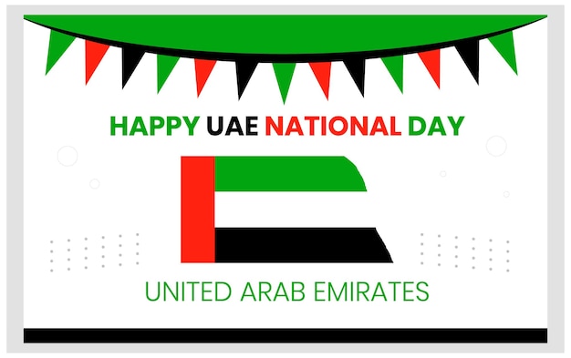 United Arab Emirates National Day Background Design Banner Poster Greeting Card Vector Illustrat