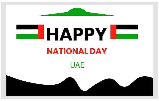 United Arab Emirates National Day Background Design Banner Poster Greeting Card Vector Illustrat