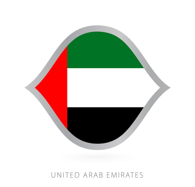 Bandiera della squadra nazionale degli emirati arabi uniti in grande stile per le competizioni internazionali di basket