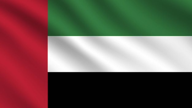 United Arab Emirates realistic flags