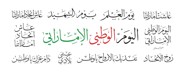 Emirati arabi uniti giornata nazionale degli emirati arabi uniti spirito dell'unione memoria del giorno del martire emirati arabi uniti