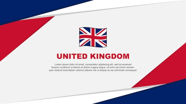 United Kingdom Flag Abstract Background Design Template United Kingdom Independence Day Banner Cartoon Vector Illustration United Kingdom Background