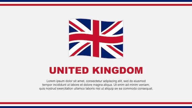 United Kingdom Flag Abstract Background Design Template United Kingdom Independence Day Banner Social Media Vector Illustration United Kingdom Design