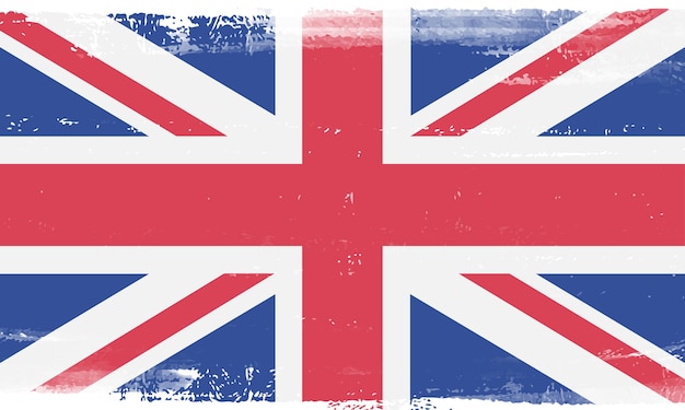 Vector united kingdom flag in grunge style