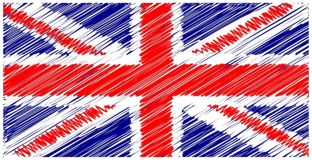 United kingdom flag in grunge style.