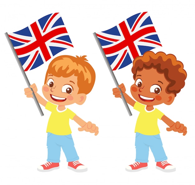 Vector united kingdom flag in hand set