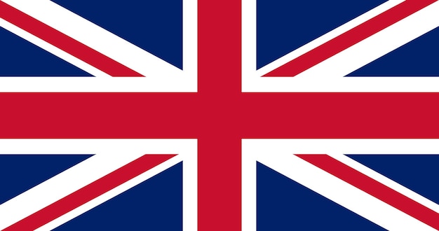 United kingdom flag with original rgb color vector illustration design