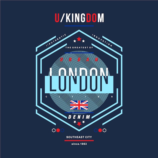 United kingdom graphic typography for print tshirt