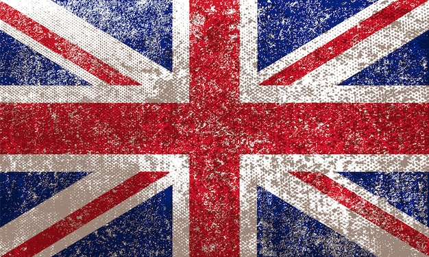 United kingdom grunge flag