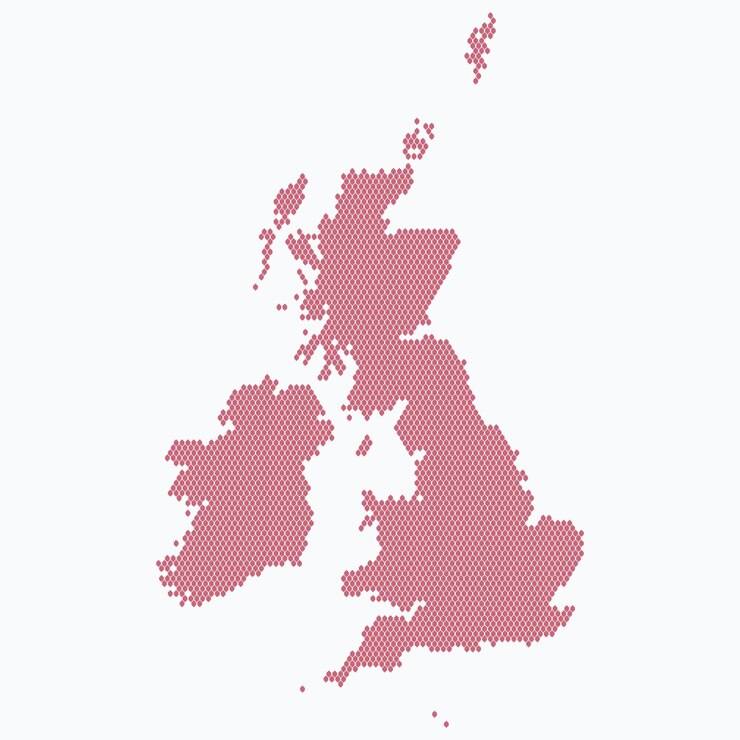 Vector united kingdom map pattern