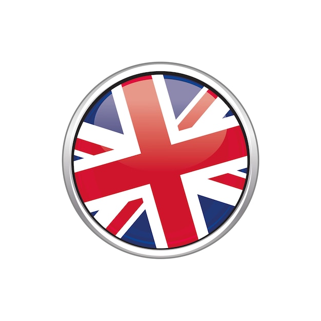 Vector united kingdom national circle button flag vector