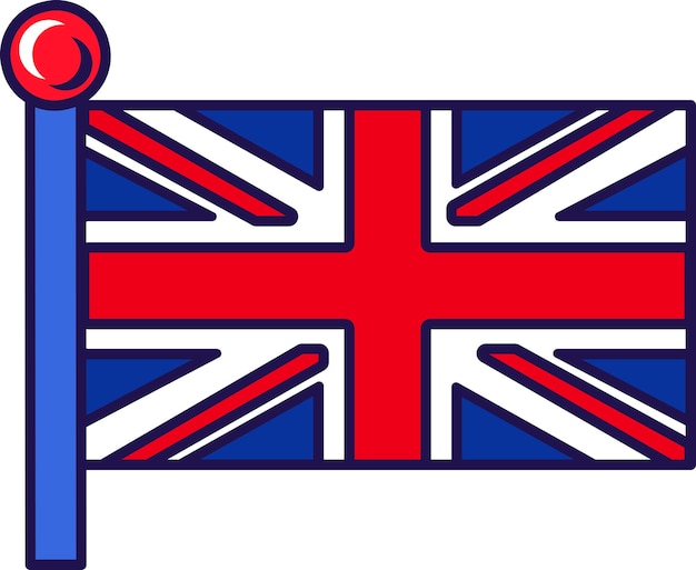 フラッグ スタッフ ベクトルのイギリス国旗