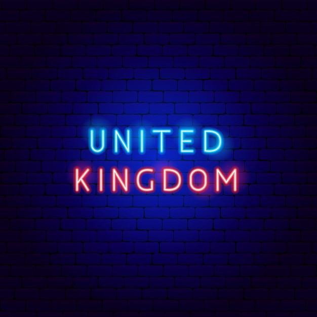 United Kingdom Neon Text