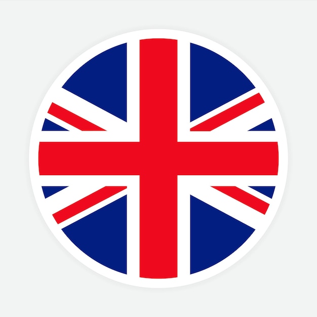 イギリス ラウンド フラグ ベクトル アイコン デザイン イギリス サークル フラグ