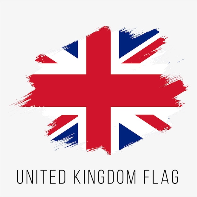 Bandiera di vettore del regno unito. bandiera del regno unito per il giorno dell'indipendenza. bandiera del regno unito di lerciume
