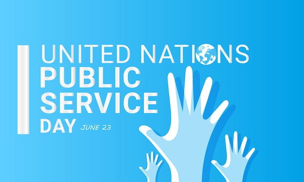 United Nations Public Service Day June 23 background banner card poster template Vector