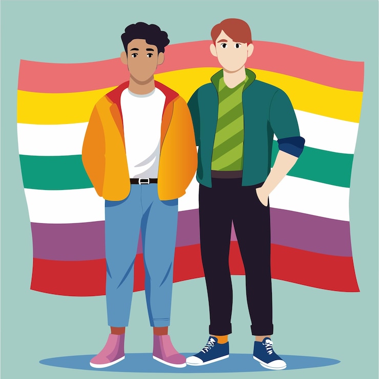 Vector united under the rainbow a tale of pride