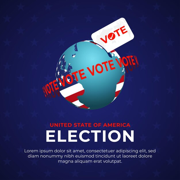 Vector united state of america election day