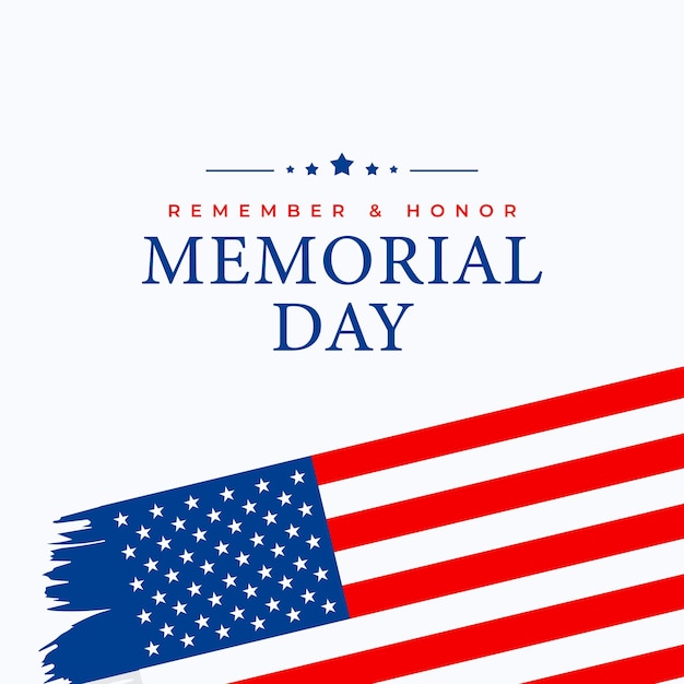 United state memorial day design template