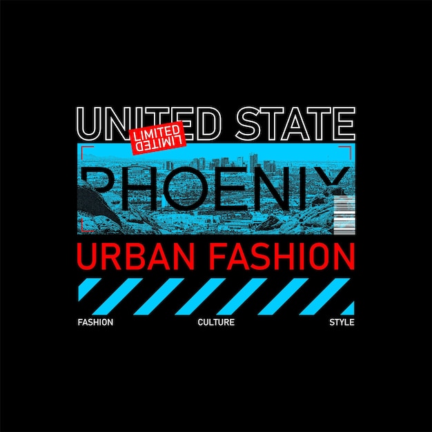 Vector united state phoenix simple vintage fashion