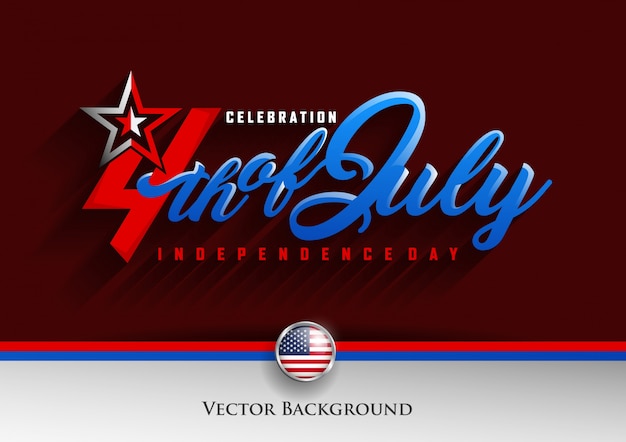 Vector united stated of american independence day celebration