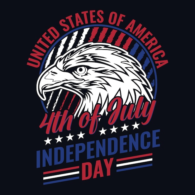 Vector united states of america 4th july independence day t shirt design vector graphic typographic poster