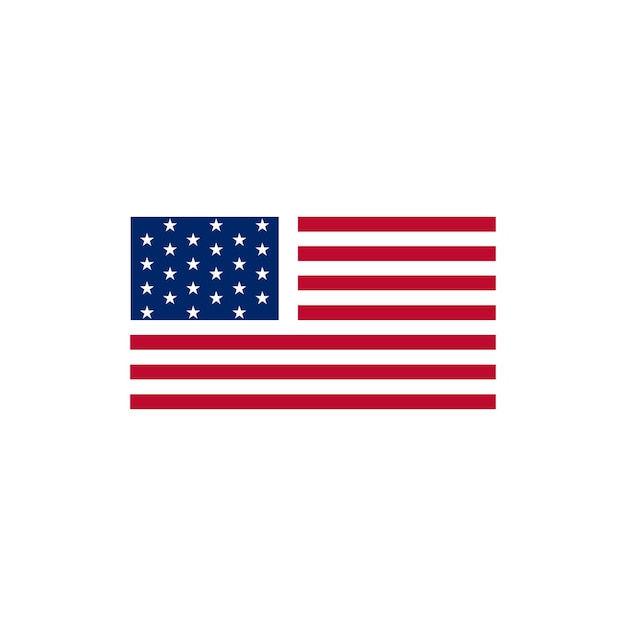 Vector united states of america flag the correct proportions and color vector image of american flag