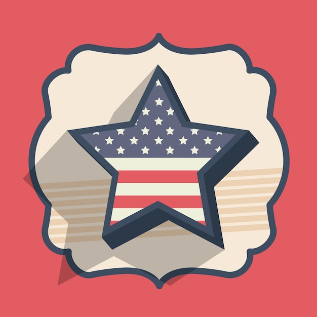 Vector united states of america icon vector isolated graphic