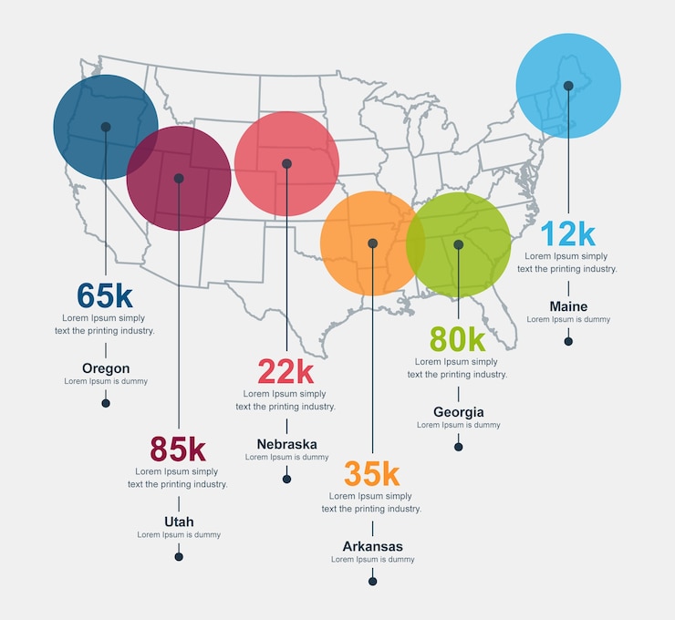 Vector united states of america map