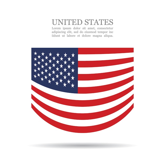 Значок вектора национального флага Соединенных Штатов Америки