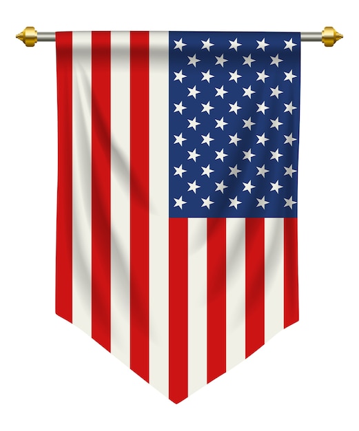 Vector united states of america pennant