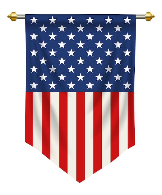 Vector united states of america pennant