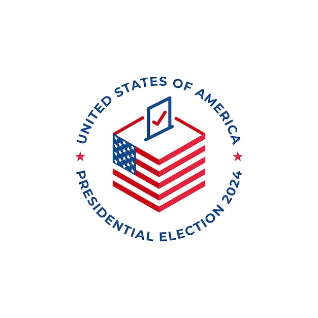 Vector united states of america usa presidential election 2024 voting president vector icon template