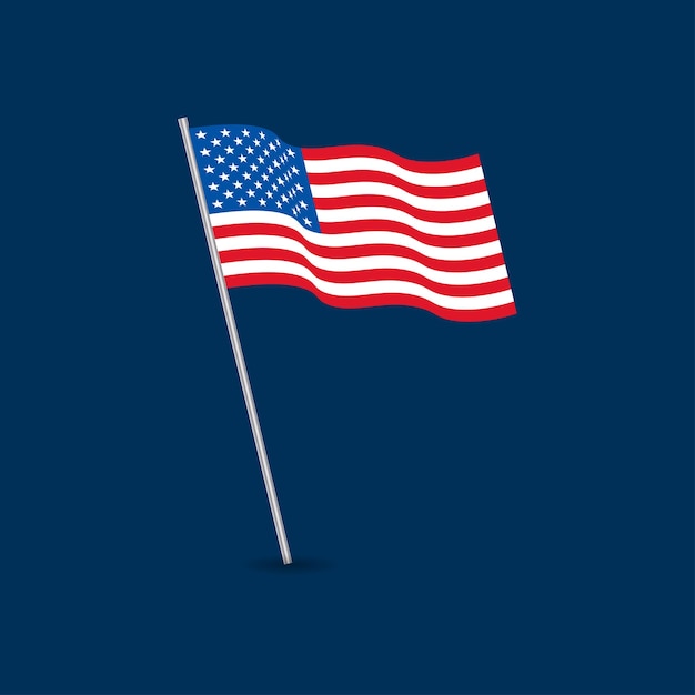 Vector united states of america wave flag