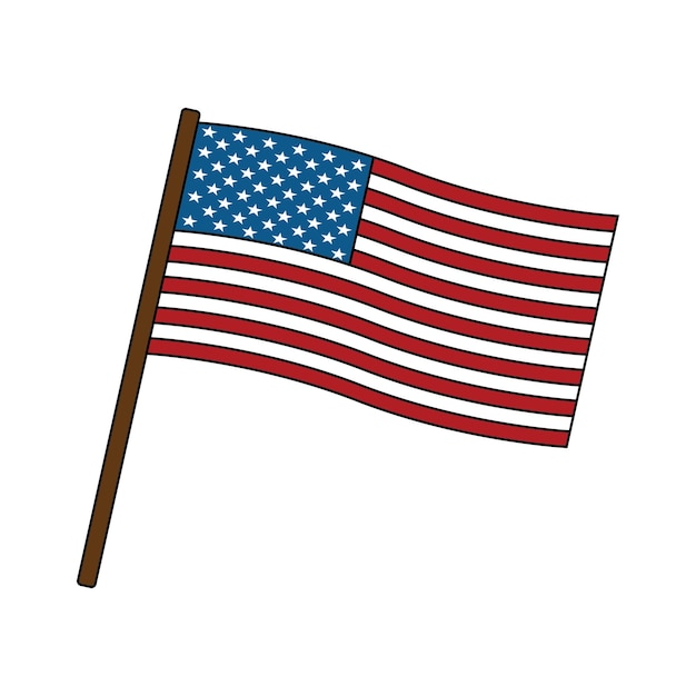 Vector united states flag icon vector