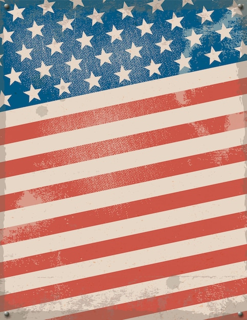 United States Flag. Vintage textured background.