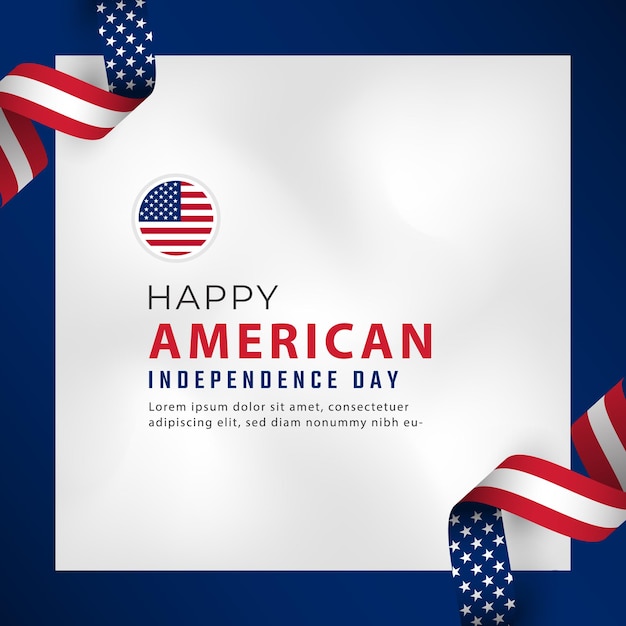 United states independence day celebration vector design illustration template for poster banner