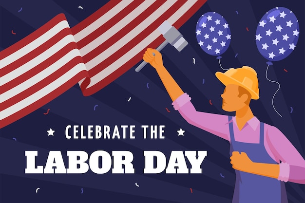 United States Labor Day Celebration Background