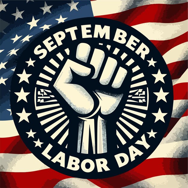 Vector united states labor day icon