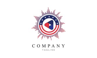 Vector united states logo design vector template white background. made in usa flag round icon. usa logo