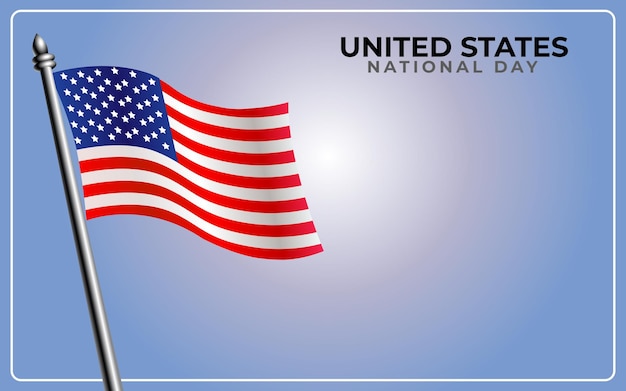 United states national flag isolated on gradient color background