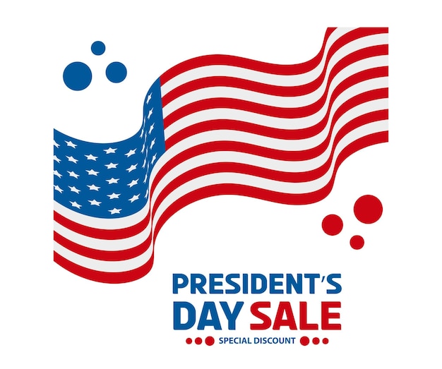 アメリカ合衆国大統領の日セールの特別オファーのプロモーションの背景がビジネスに設定されています。