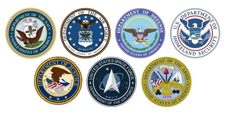 United States Security Logos Defense Department Navy Marines Space