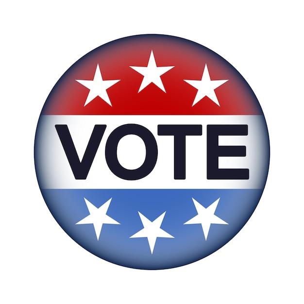 Vector united states voting icon on a white background