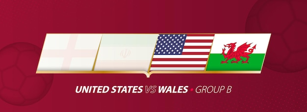 United States Wales football match illustration in group A