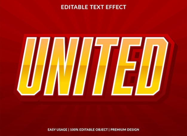 United text effect template with abstract style use for business logo and brand